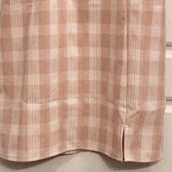 BP, White Pink Gingham Plaid Dress, Size: XS, color: Plaid Light Pink, NWT/ NEW - Picture 6 of 10